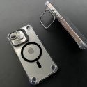Transparent Acrylic Magnetic Phone Case with Glass Protector for iPhone