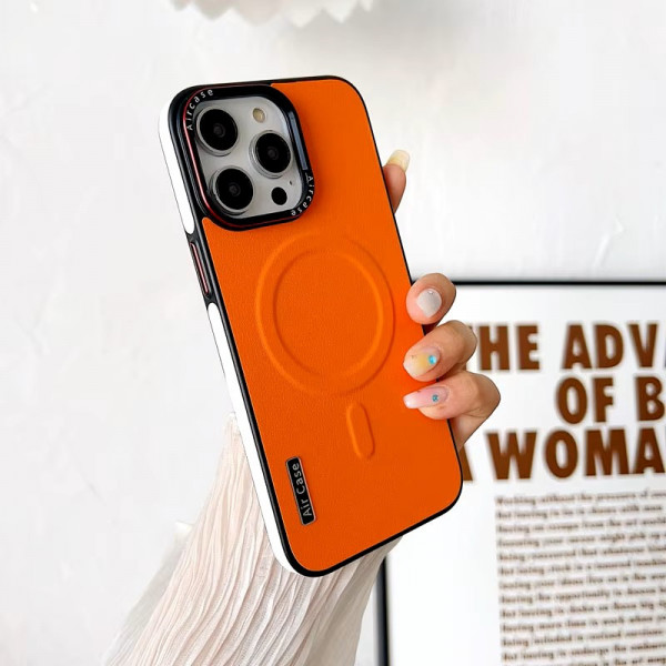 Bulk Magnetic Charging Leather Mobile Phone Case for iPhone