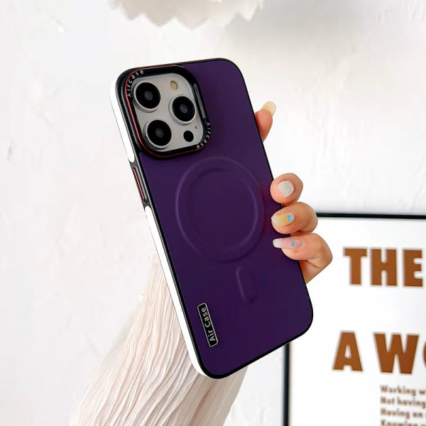 Bulk Magnetic Charging Leather Mobile Phone Case for iPhone
