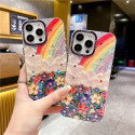 Rainbow 3D Oil Painting Floral Case For iPhone