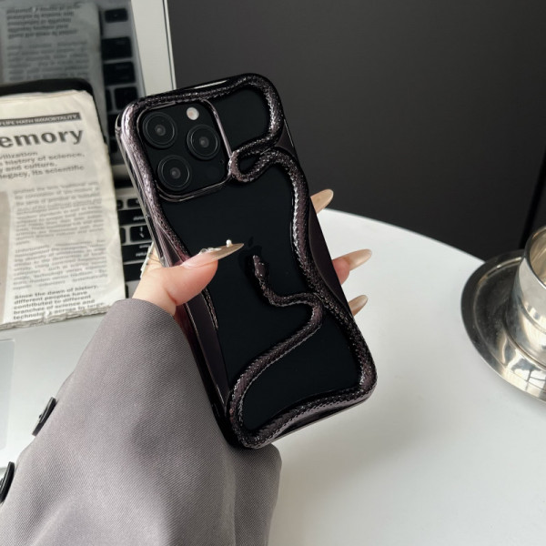 Hollow Snake Plating Phone Case For iPhone