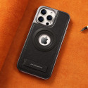 JINDUKA PU Leather & Metal MagSafe iPhone Case With Stand 