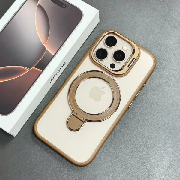 Kickstand Bumper Magsafe iPhone Cover With Free Lens Protector