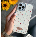 Pu Leather Texture Flowers Case for iPhone