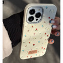 Pu Leather Texture Flowers Case for iPhone