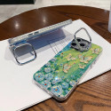 Luxury Butterfly Oil Painting with Lens Protection Holder Shockproof Bumper Cover