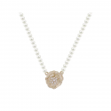 Women Camellia Pearl Necklace