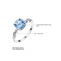 UMCHO Sky Blue Topaz Silver Ring