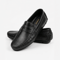 Genuine Leather Loafer For Men ! Black Shattle ! - L113