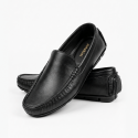 Genuine Leather Loafer For Men ! Plain Black ! - L111