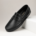 Genuine Leather Loafer For Men ! Black Shattle ! - L113