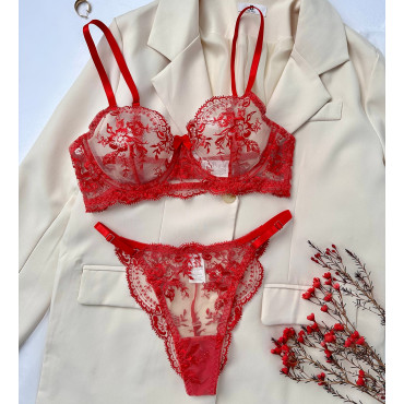 Transparent Bra and Panty Set