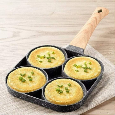 Non-stick Frying Pot Pan 2/4 Holes Steak Egg