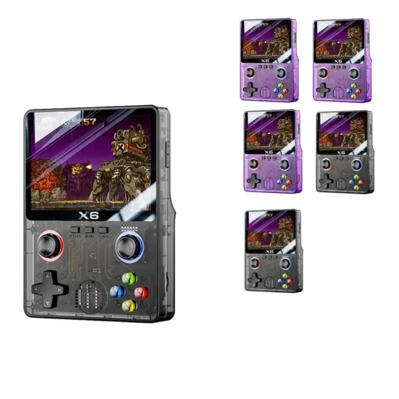  Montessori Expression X6 Game Console Retro Video Game Console 3.5/4'' IPS Screen Portable Handheld Game Player 10000+ Classic Games Children Gifts