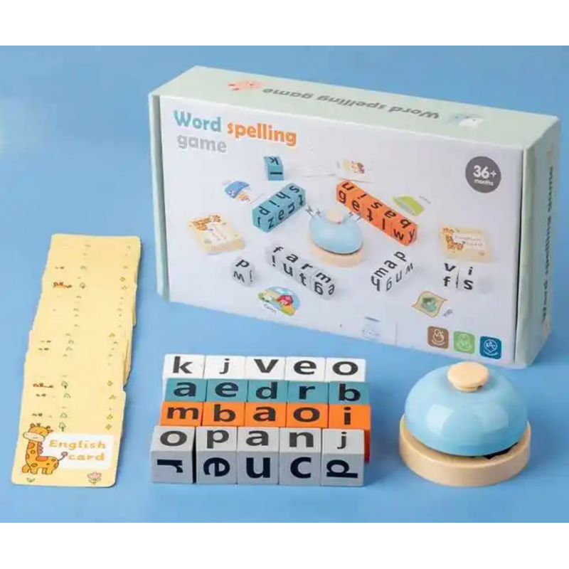 Montessori Learning Alphabet Blocks Spelling Game  & Face game