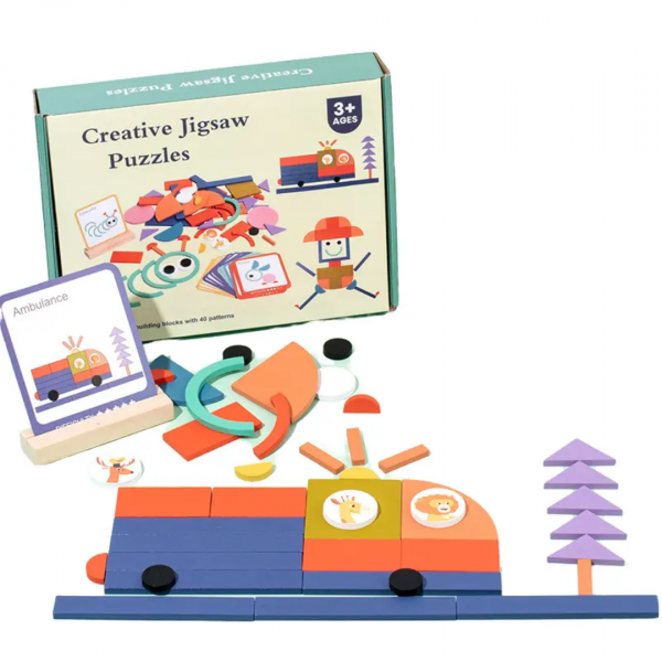 puzzle children's intellectual creative geometric matching jigsaw puzzle toys
