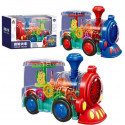 Transparent Gear Train Engine Bump and Go Light Sound Musical Train