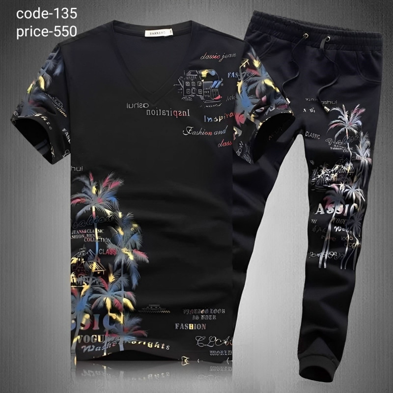 T shirt and trousers...