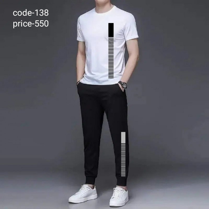 T shirt and trousers...