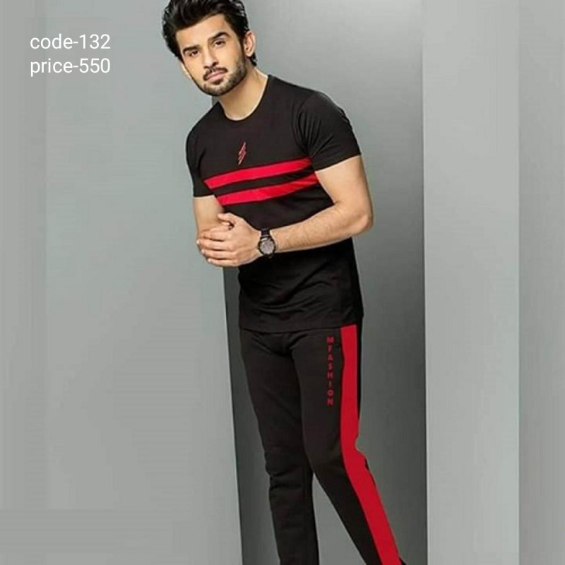 T shirt and trousers...