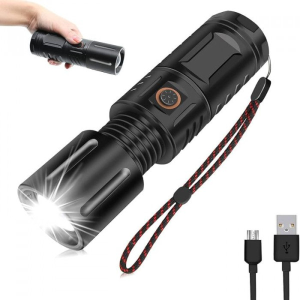 Full Metal Jamboo Power Rechargable Torch Light With Power Bank