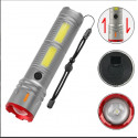 জাপানি ১০ ইঞ্চি ট্রচ লাইট সিলভার কালার Full Metal Super Power JAPANIESS Torch Light With Power Bank 20000 mah Battery-সাথে চার্জার এডেপ্টর ফ্রি