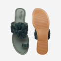 Women Green Flats Sandal