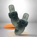 Women Green Flats Sandal