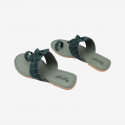 Women Green Flats Sandal