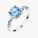 UMCHO Sky Blue Topaz Silver Ring