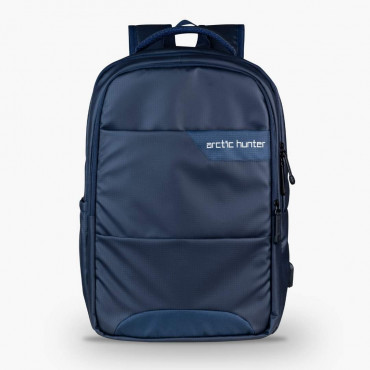 PU FABRIC BACK PACK  LAPTOP+TRAVEL +COLLAGE & UNIVERSITY  BAG (BLUE))