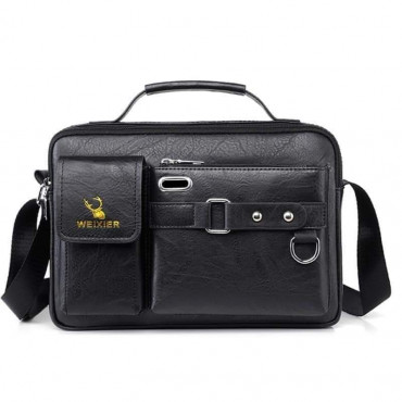 MEN & WOMEN KOREAN FASHION SHOULDER BAG (BLACK  ) ( ORIGINAL )