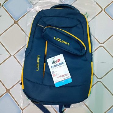 PU FABRIC BACK PACK  LAPTOP+TRAVEL +COLLAGE & UNIVERSITY  BAG (BLUE ) 1