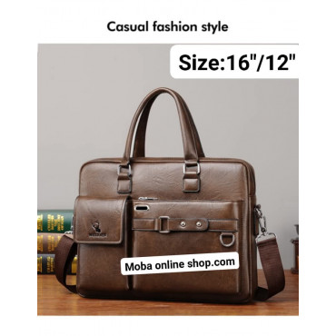 16"/12"(LAPTOP+OFFICE) LARGE CAPACITY MEN & WOMEN BAG(2 HANDLE )( CHOKLET )
