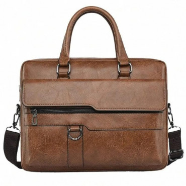 (BROWN  0025 MODEL ) 16"/12" MEN & WOMEN KOREAN FASHION SHOULDER BAG 