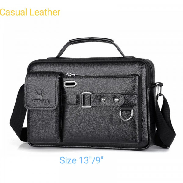 MEN & WOMEN KOREAN FASHION SHOULDER BAG (BLACK )