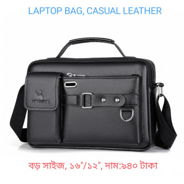 16"/12" LAPTOP & OFFICE (MEN & WOMEN) SHOULDER BAG (BLACK )005