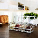 Clear Seasoning Rack Spice Pots