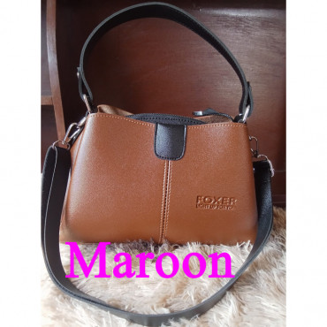 Foxer Casual Tote Handbag(Marun)