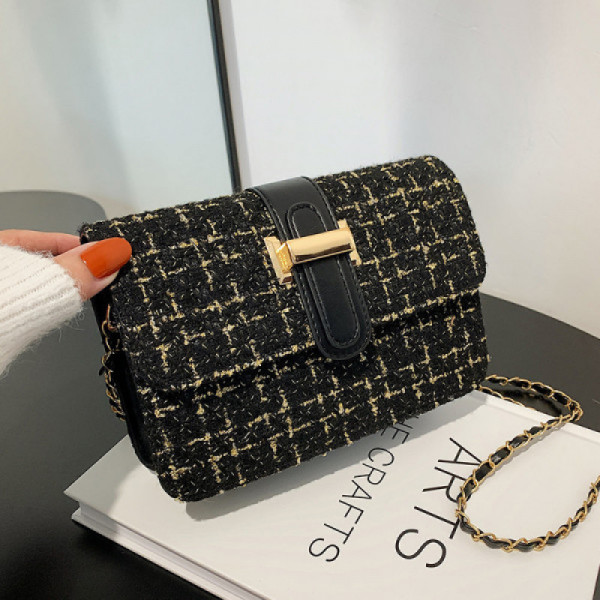 Mini Cross Body  Messenger Bag ( Black )