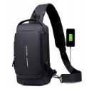 USB Charging Shoulder Bag(Black)