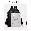 New Female Backpacks High Capacity Waterproof Bags( China 1 Black)