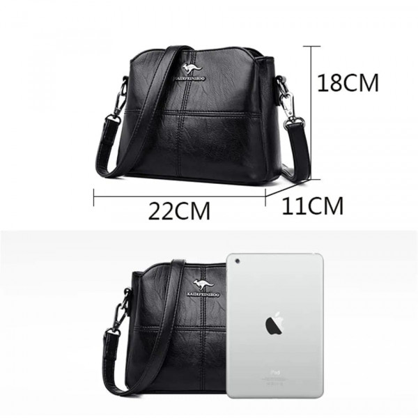 3 Layers Luxury Messenger Crossbody Bags ( maroon colour )