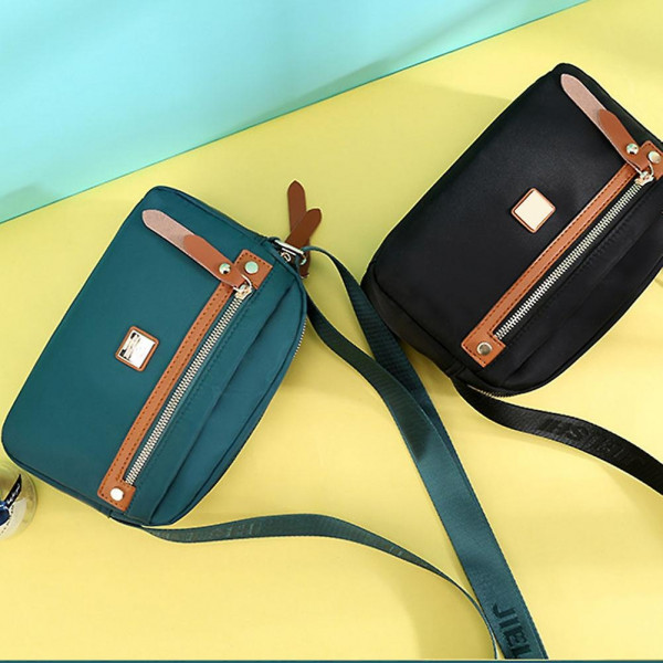 Nylon Fashion Cross-body Bag Lightweight Portable Shoulder Bag (Green)
