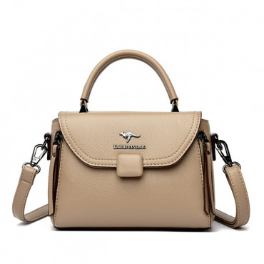 Luxury Designer Fashion High Quality Leather Kangaroo Handbag(Off-white)