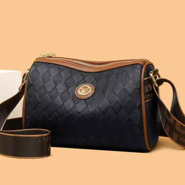 Cylinder lightweight High Quality Cross-body bag (Black)