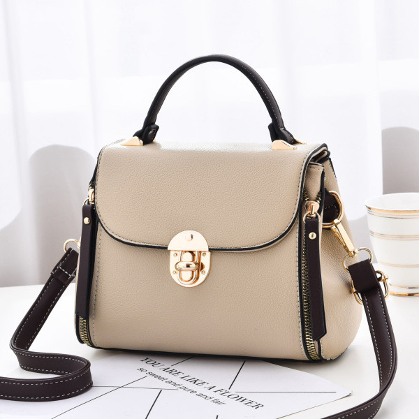 Luxury Designer Fashion High Quality Leather Kangaroo-2 Handbag (Off-White)