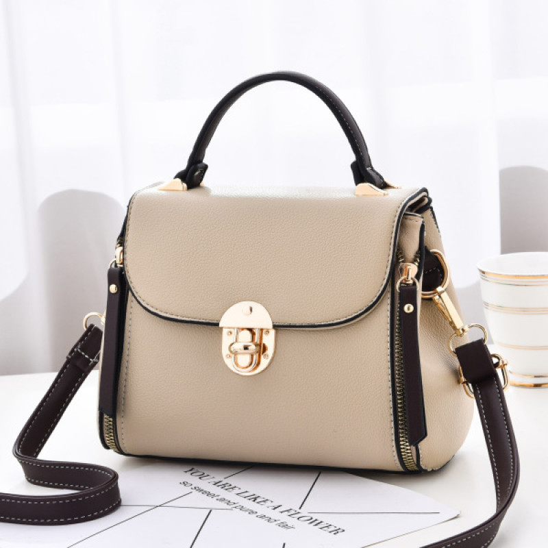 Luxury Designer Fashion High Quality Leather Kangaroo-2 Handbag (Off-White)
