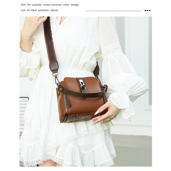 High-quality Messenger Bags For (Kangaroo 3) Women Luxury Crossbody Shoulder Bags Female (Brown)