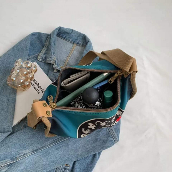 Messenger Shoulder Tide Bag (Black)